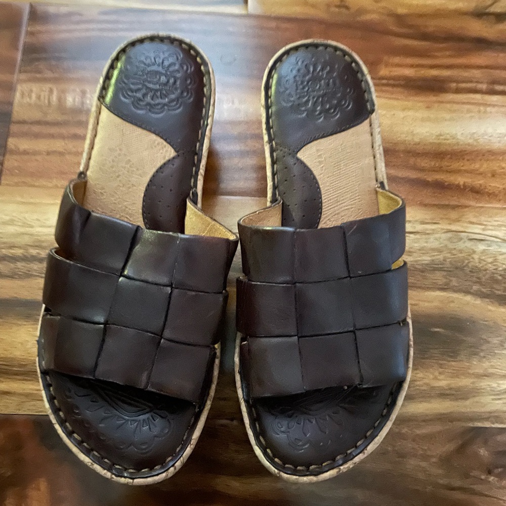 Born wedge slip on Sandal with cork soles